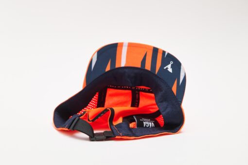 TEAM VÄGA Feather Racing Cap Neon Orange Navy Blue