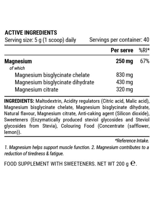 Pillar Performance Triple Magnesium Professional Recovery 200g - Limão Lima